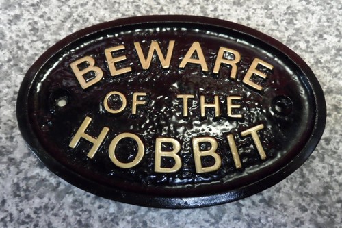 Hobbit plaque sign shed - -,
