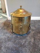 Antique Brass Coal Bucket