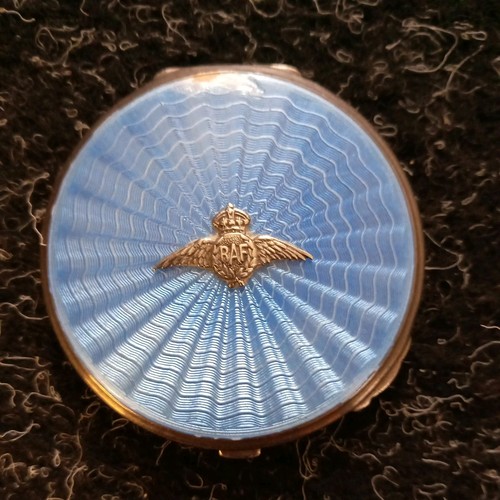 Sterling silver blue enamel - silver,