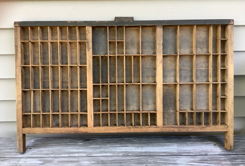 Antique wooden printers drawer - antique,