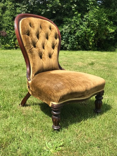 Antique victorian spoonback - antique,