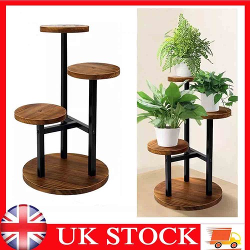 Tier metal wooden plant - 3,