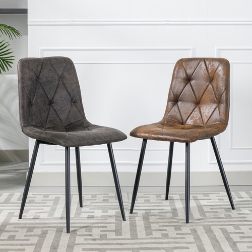 Dining chairs set - 4x, faux