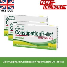 3xGalpharm Constipation Relief Tablets 5mg 20 Tablets Bisacodyl Laxative Tablets
