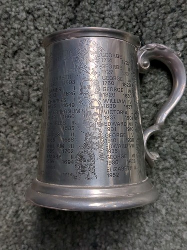 Vintage pewter tankard kings - tankard,