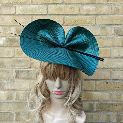 Dark green fascinator black - dark,