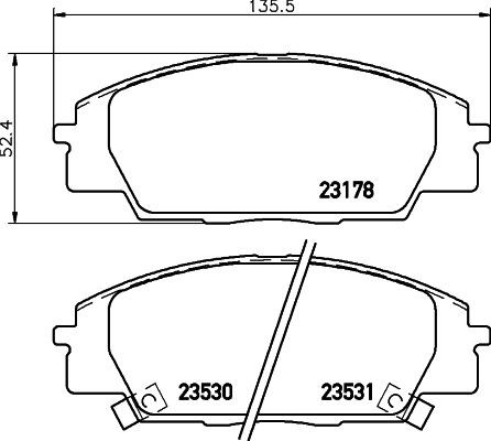 Don front brake pad - front,
