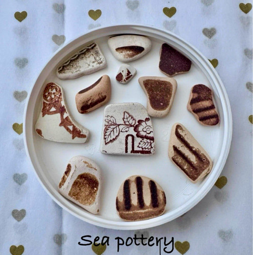 Scottish sea pottery shards - sea,