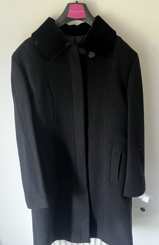 Women black wool - black, with