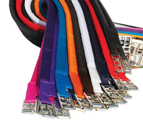 Cotton padded girth black - cotton,