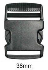 PLASTIC SLIDE RELEASE BUCKLES FOR WEBBING STRAPS(16MM-50MM) BLACK/WHITE, REF-SRB