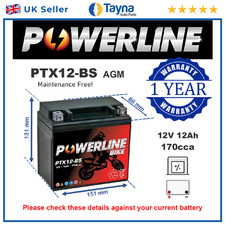 PTX12-BS Powerline AGM