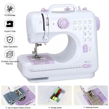 Electric Mini Home Sewing Machine -12 Stitches Compact Portable for Beginners