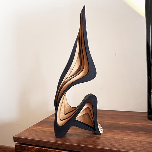 Abstract wooden sculpture - wooden,