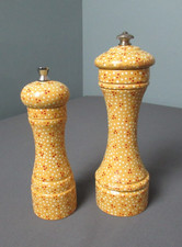 2 Vintage Wooden Polka Dot