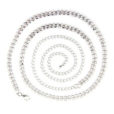 Adjustable Diamante Waist Chain Belt 2-5 Row Metal Rhinestone Waistband Women