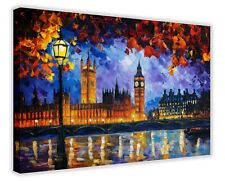 London Big Ben Abstract Oil Painting Canvas Wall Art Picture Print Living Room