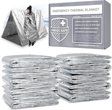 Emergency Mylar Thermal Blankets + Bonus Space Blanket - Compact & Insulated