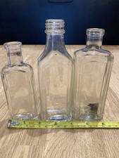 3 x Vintage Rectangular Glass