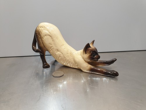 Porcelain siamese cat - cat, vintage