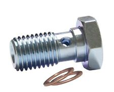7/16" Banjo Bolt Stainless Steel Brake Caliper Fitting PTFE AN-3 Hose End UNF