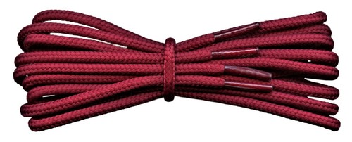 Burgundy boot laces 4 mm - burgundy,