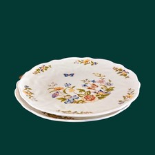 Aynsley Cottage Garden Bone China Cake Serving Plates x2 10"