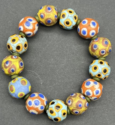 Lovely mosaic glass beads - mosaic,