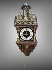 Antique Vintage Zaanse Zaandam Dutch  Wall Clock Franz Hermle Movement