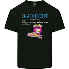 Snaccident Funny Food Pizza Diet Gym Fat Mens Cotton T-Shirt Tee Top