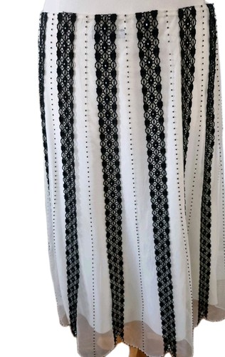 Coast skirt uk14 cream - , black