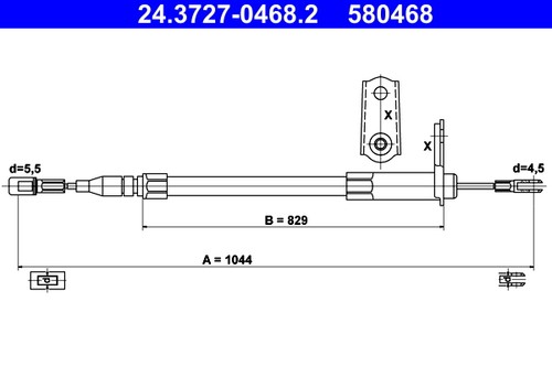 Parking brake cable left rear - parking,