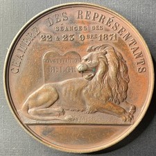 Belgium: 1871 61mm Jules Bara Bronze Medal