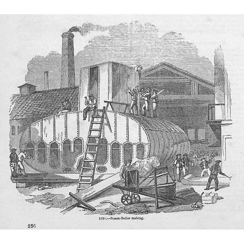 Steam boiler making - boiler, antique