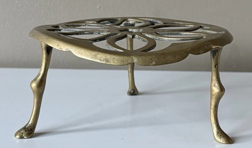 Vintage brass trivet - vintage, with