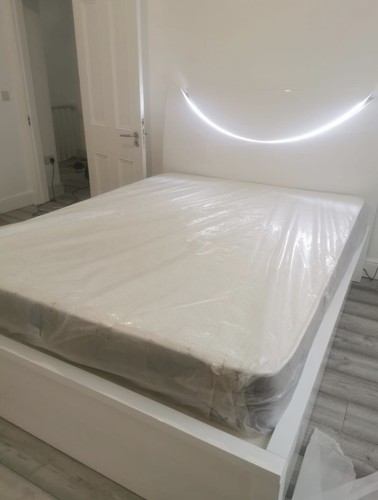 High gloss wooden bed - gloss,