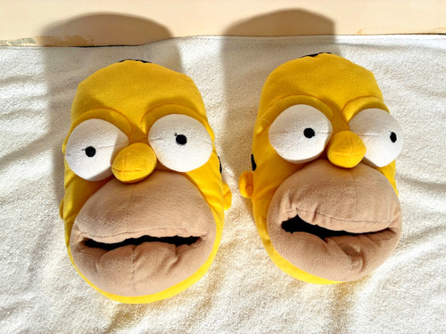 Homer simpsons plush slippers - homer,