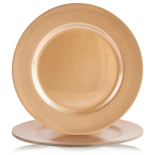 Gold charger plates 33cm - gold,