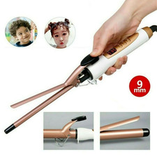 9MM Professional Ceramic Hair Curler Curling Tongs Styler LED Hair Tool UK Plug