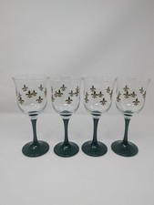 4 x Vintage Green Gold Fleur