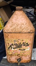 Vintage  Large ALLADIN PINK.  parrafin Drum With Brass Pourer Tap