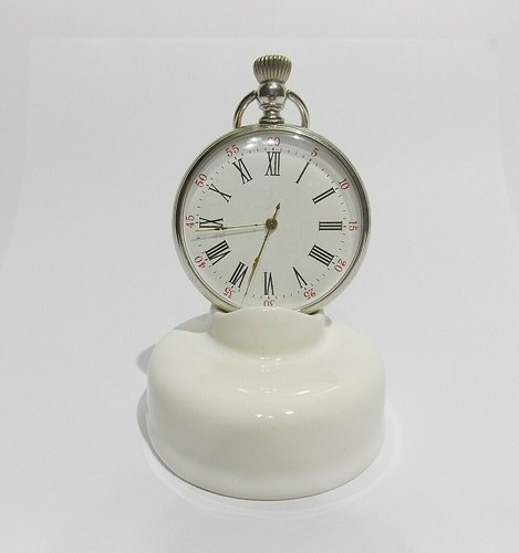 White china pocket watch stand - white,