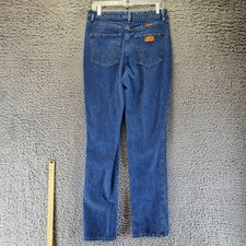 Wrangler Jeans Womens 11/12x34 Blue High Rise Bootcut Cotton Blend Denim