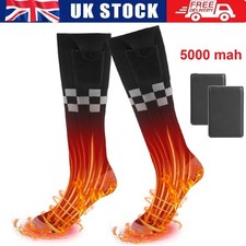 Electric Heated Socks Rechargeable 5V 5000mAh Battery Unisex Winter Foot Warmer
