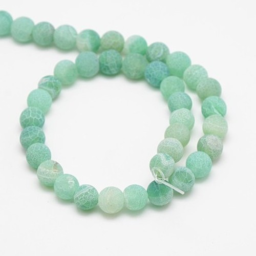 Frosted agate gemstone beads - agate,