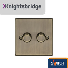 Antique Brass Single 2 Gang 2