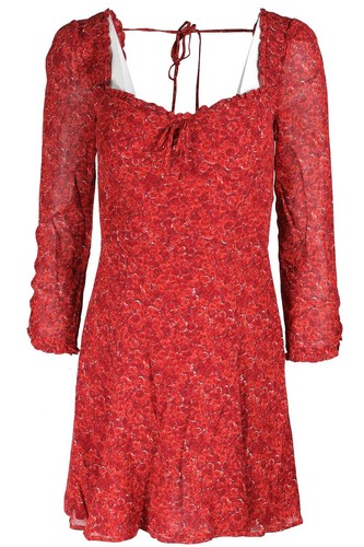 Reformation red crepe mini - red,