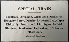 LNER MONTROSE MONIFIETH CUPAR FALKIRK DUNOON ROTHESAY RAIL CARRIAGE WINDOW LABEL
