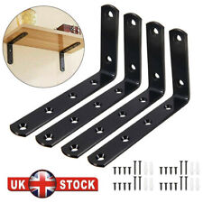 4X Heavy Duty Cast Iron L Shaped Wall Mounted Shelf Brackets Support Decor Home
