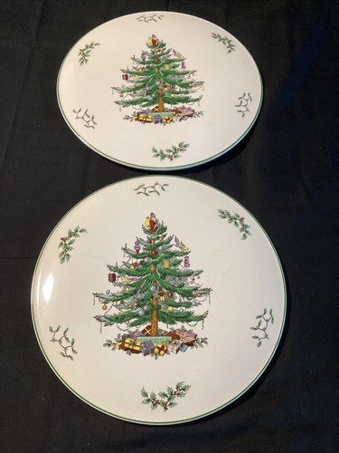 Pair spode christmas tree - spode,
